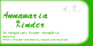 annamaria kinder business card
